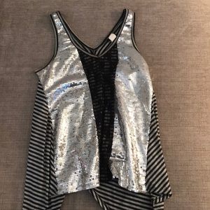 Sequined tank top